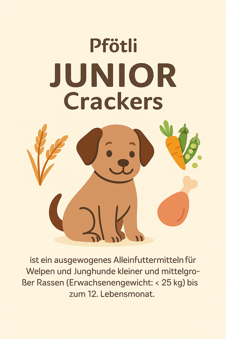 🐶 Huhn-Trockenfutter Junior für kleine und mittelgroße Hunderassen (Welpen)