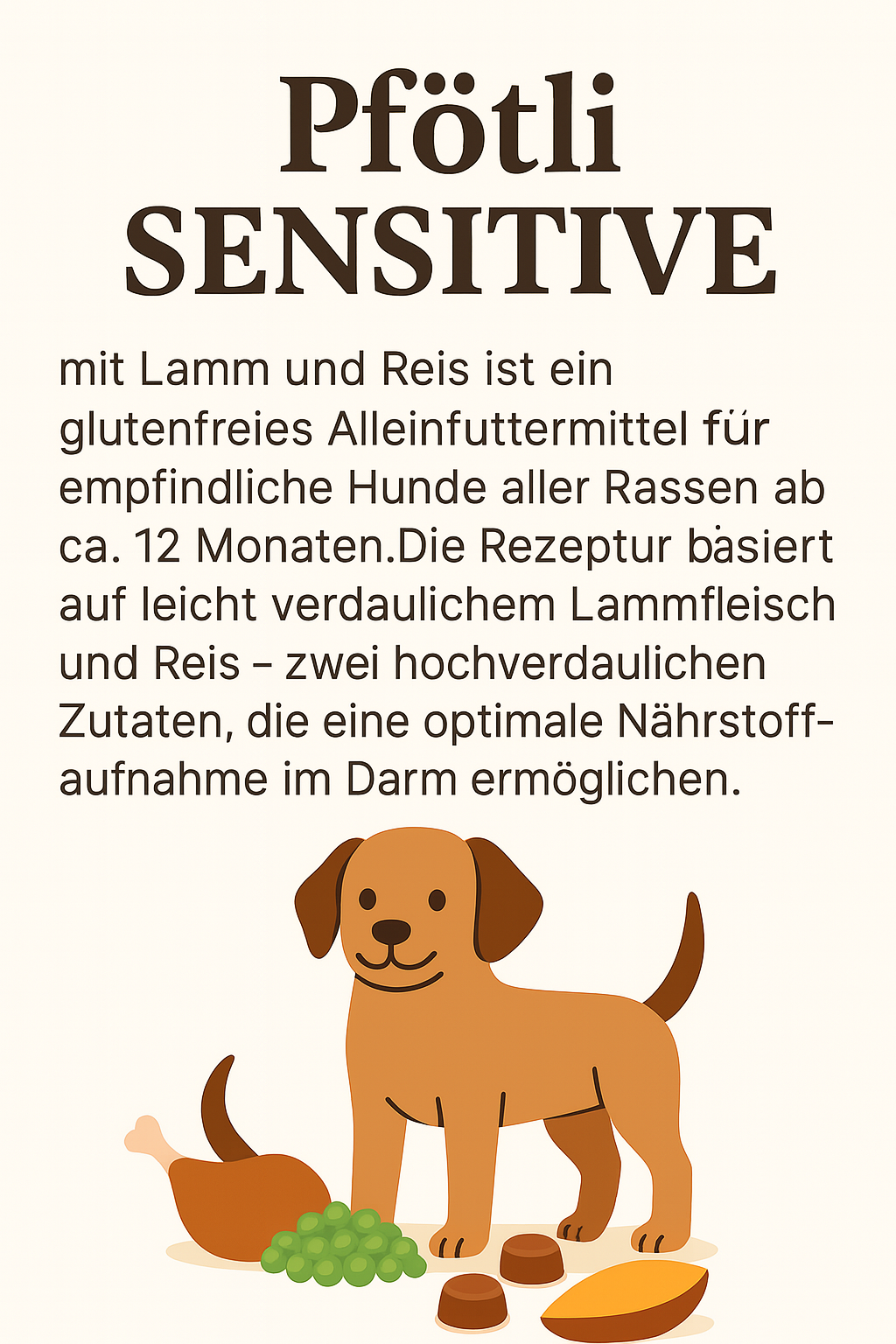🐶 Sensitives Lamm-Trockenfutter für ausgewachsene Hunde aller Rassen