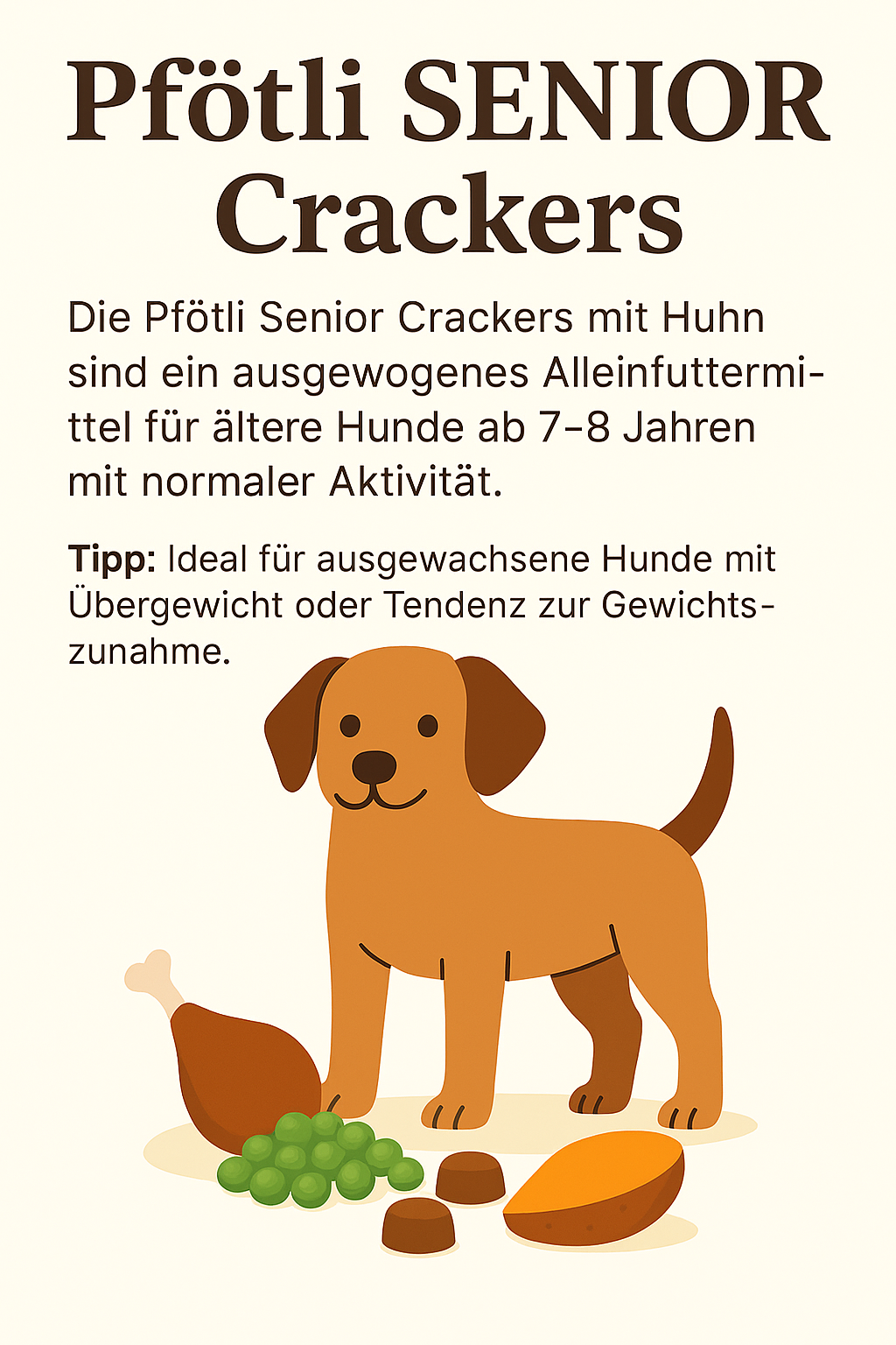 🐶 Huhn-Trockenfutter Senior – für ältere Hunde aller Rassen