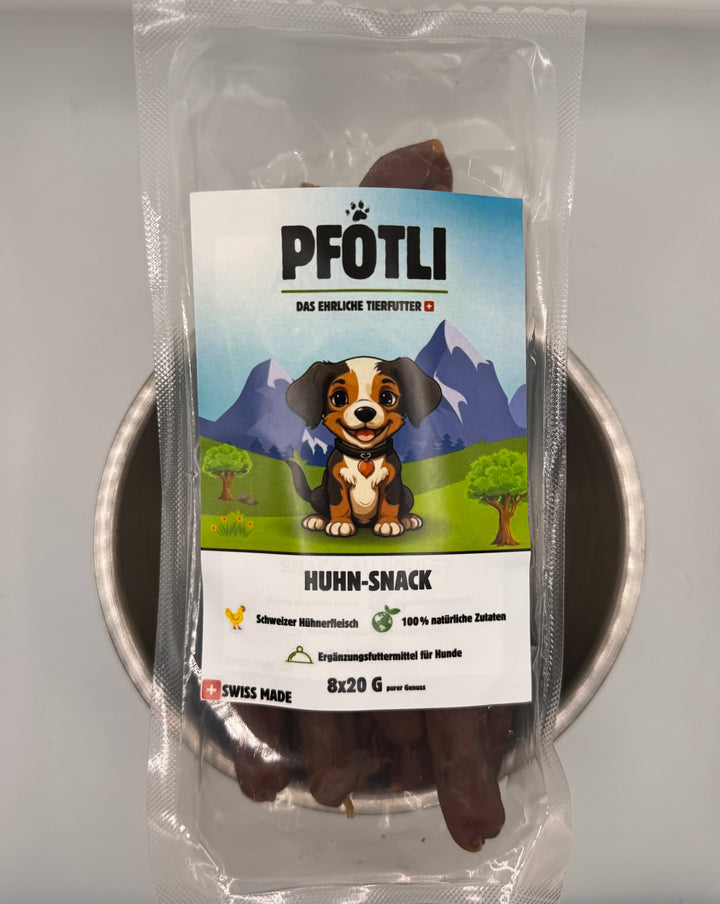 🐶 Schweizer Huhn-Snack für Hunde (8×20 g)
