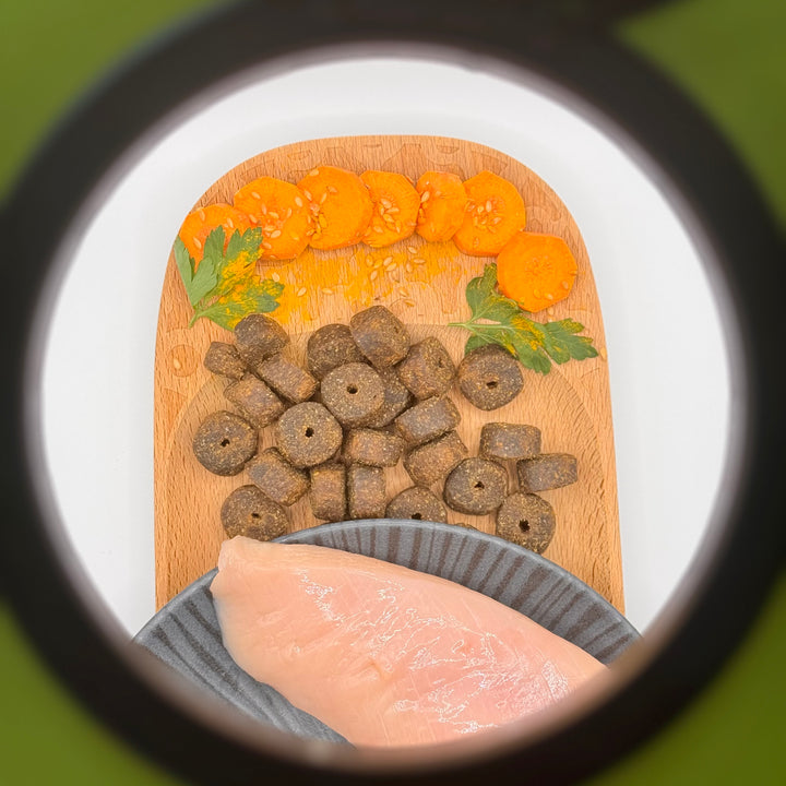 🐶 Halbfeuchte Leckerlis mit Huhn für Hunde