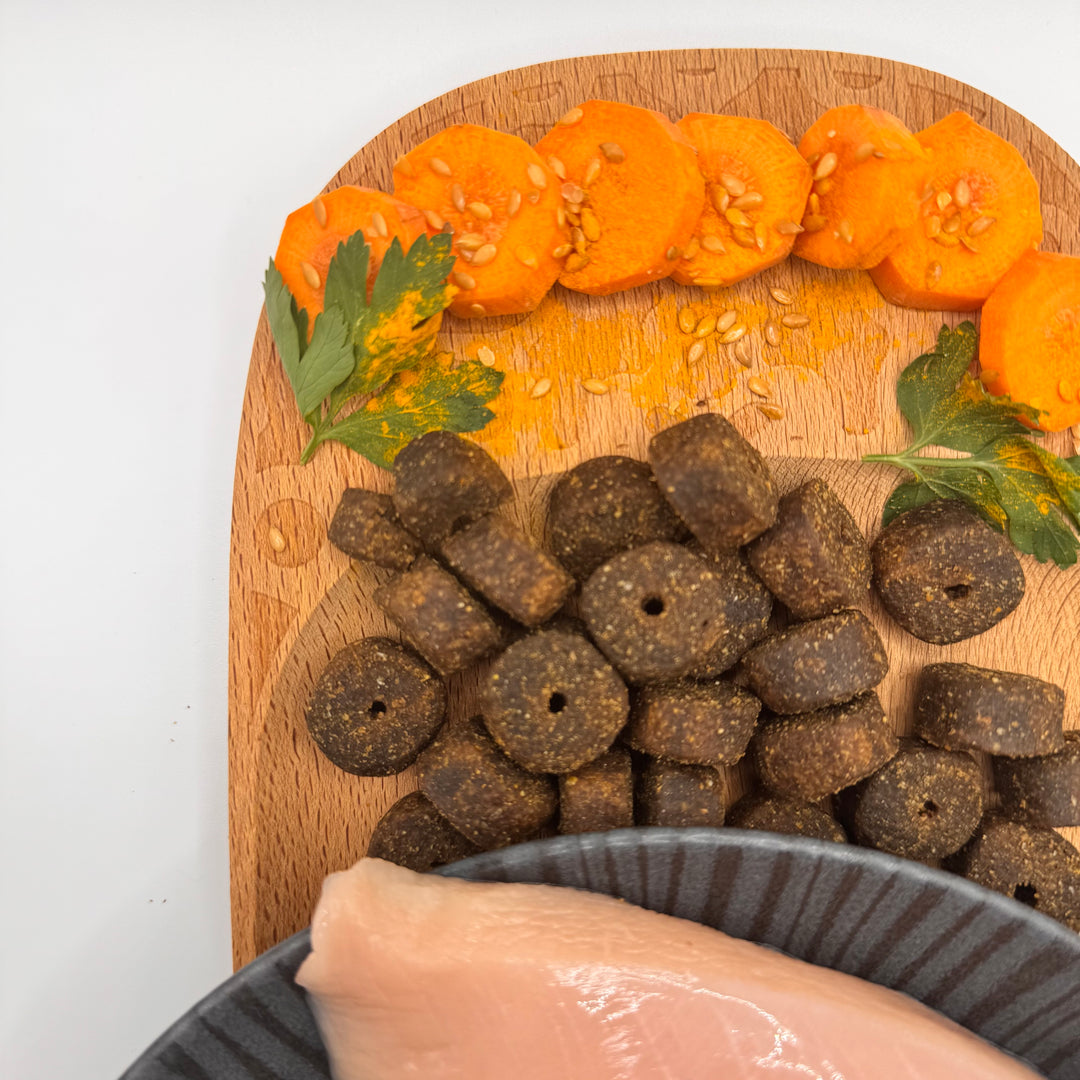 🐶 Halbfeuchte Leckerlis mit Huhn für Hunde