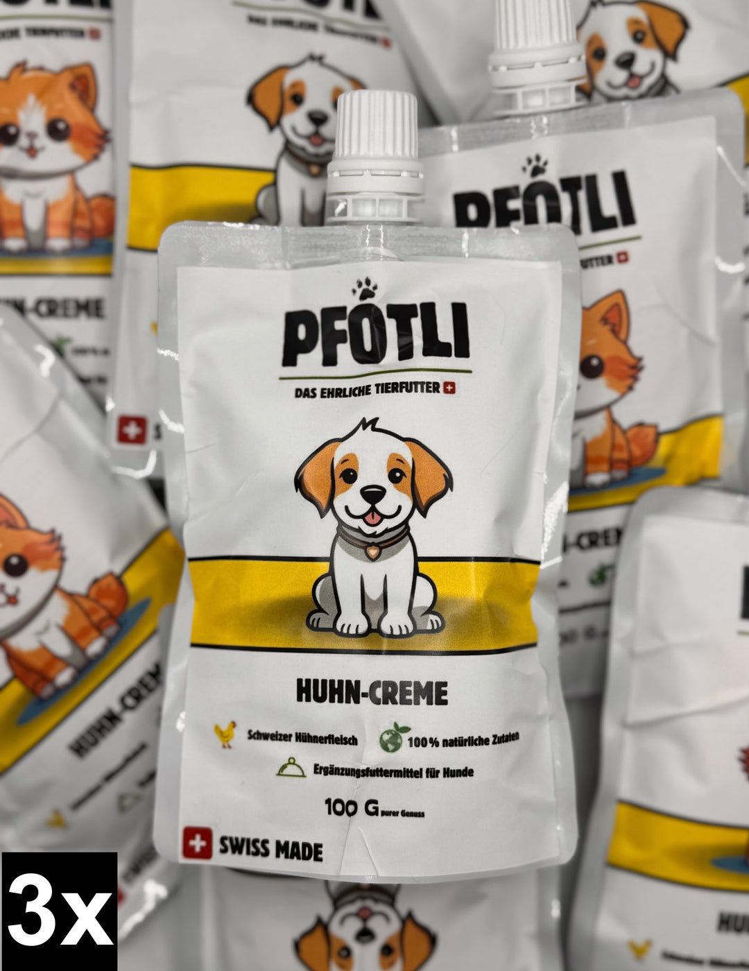 🐱🐶 Schweizer Creme-Snacks für Hunde und Katzen (100 g)